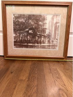 Framed Pergola wall art, glass frame
