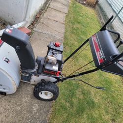 White Snowblower