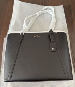 Kate Spade New York Black Leather Tote Bag
