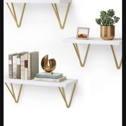 Floating White Shelves 