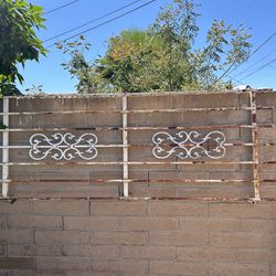 Vintage Rusty Gate Display She-Shed Wall Piece