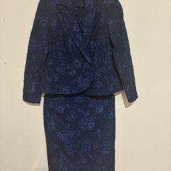 Blue Suit With Skirt