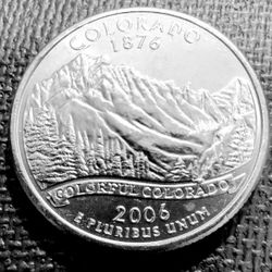 2006-P Colorado State Quarter Uncirculated From US Mint Roll.