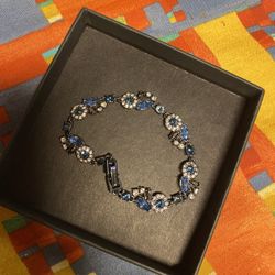 Black & Blue Matching Bracelet & Necklace