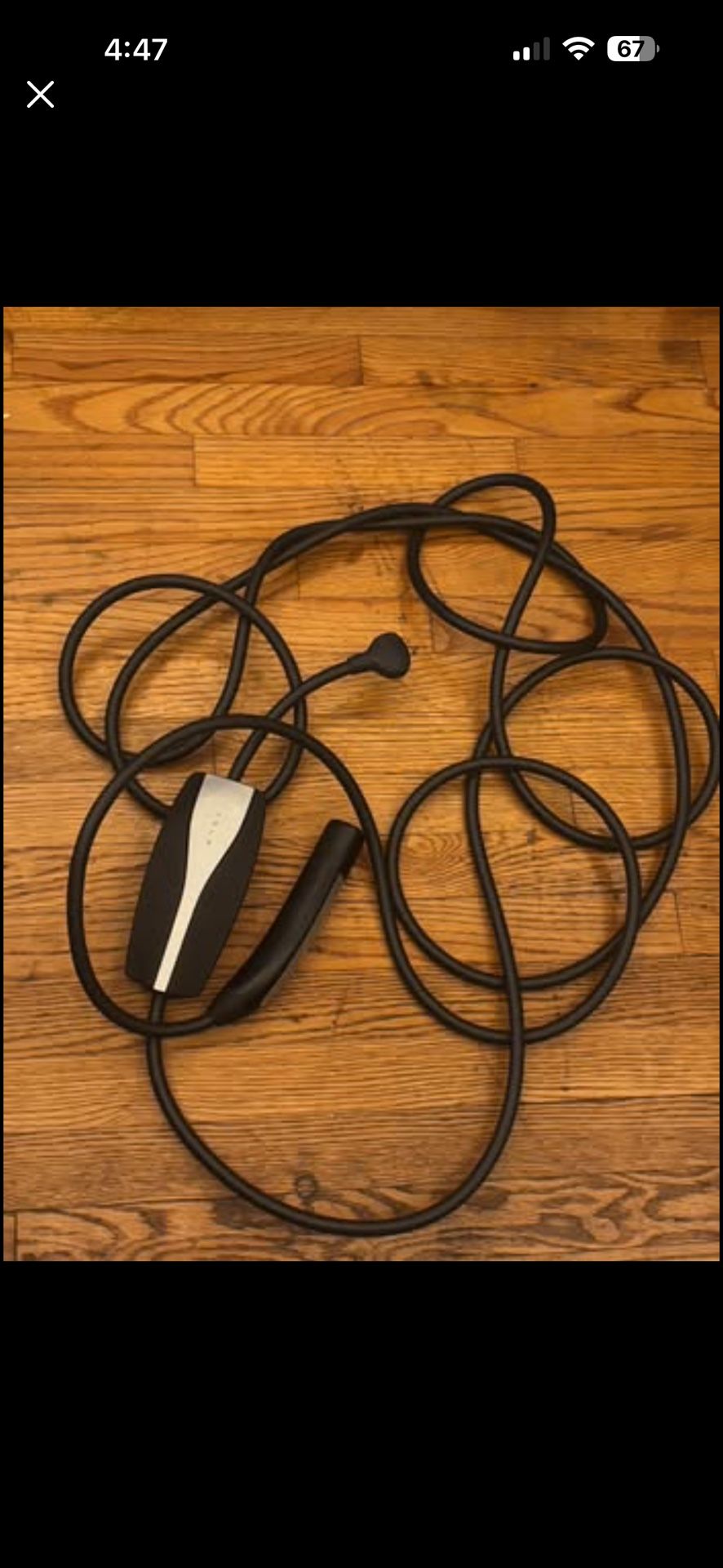 Tesla charger with adapter