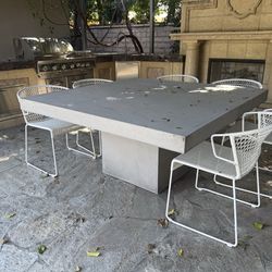 Cement Table with 8 chairs — Gorgeous