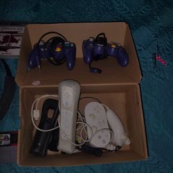 Nintendo Controllers And Nintendo Accessories. Take all $100 obo. 4 Wii controllers. A super Nintendo controller, nintendo switch head set, super Nint
