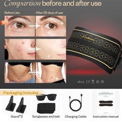 Multifunction Red Light Therapy for Body and Face, 850nm Near-Infrared Light Therapy LED Mask Facial Body Beauty Equipment for Skin Care at Home