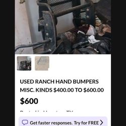 GOOD Used RANCH HAND BUMPERS 