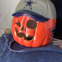 Cowboys Ceramic Pumpkin Decoration