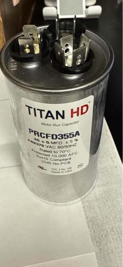 Titan HD PRCFD355A Motor Run Capacitor