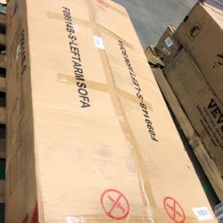 White Sectional + Ottoman