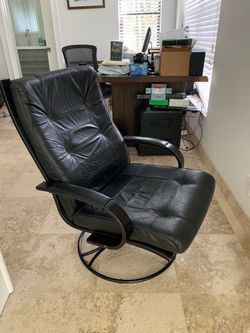 Leather Swivel Armchair