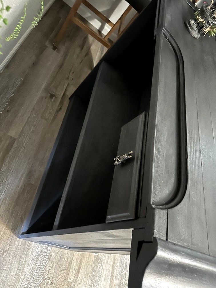 Antique Bar With Original Brass Foot Bar And 3 Chairs