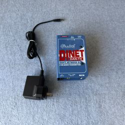 Radial DINET DAN-TX Dante Network DI – 2 Channel Audio Transmitter with Power Supply