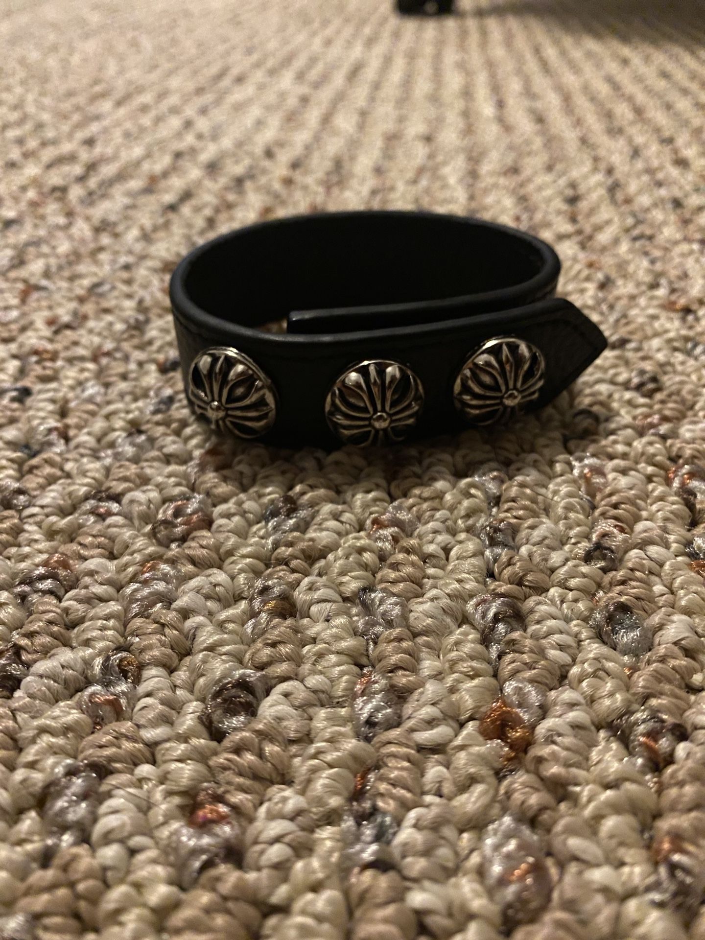 Chrome hearts shop leather bracelet