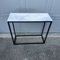 marble and metal end table or small console table 
