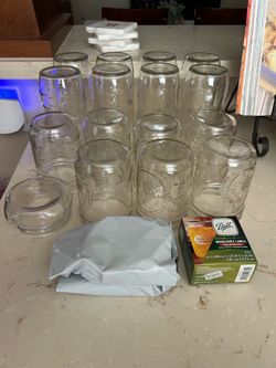 Mason jars, various sizes