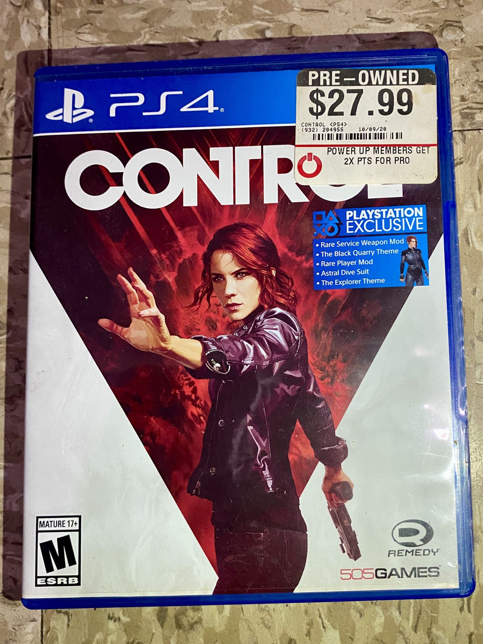 ‘Control’ Game For pS4 asking…….$20