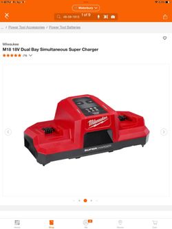 Milwaukee M18 18V Dual Bay Simultaneous Super Charger
