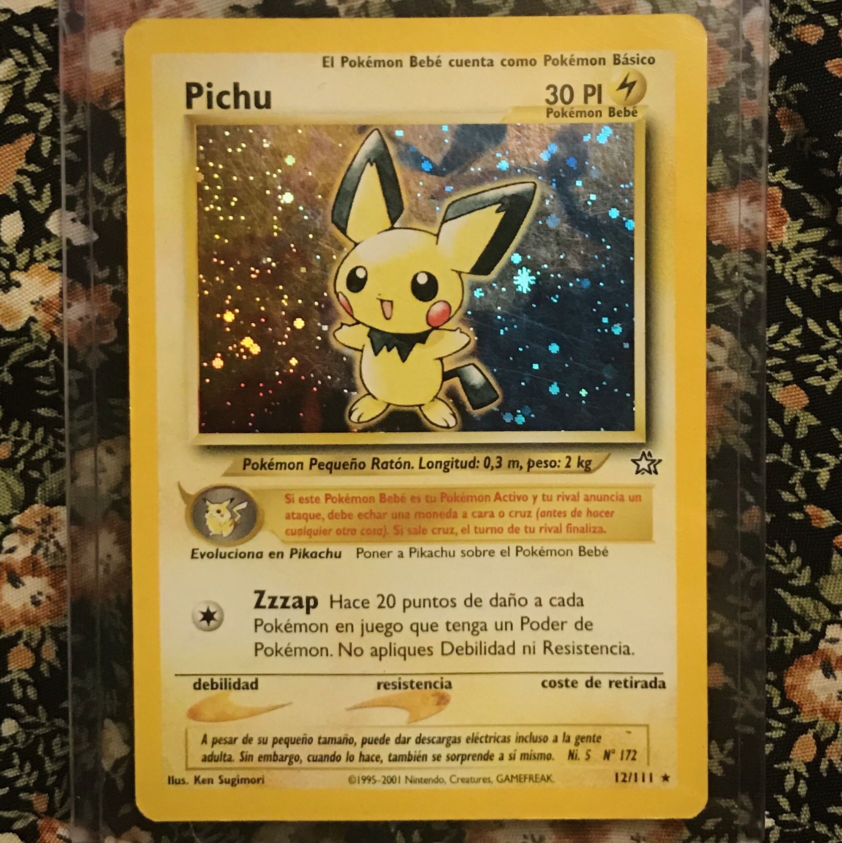 Holo Rare Pichu Pokemon Card