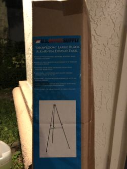 Large  Black Aluminum Display Easel