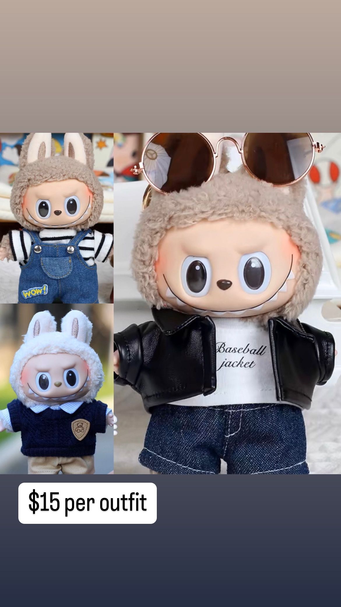 Labubu Outfits (3 Types)