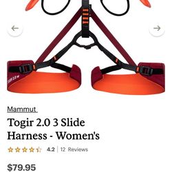 Mammut Togir 2.0 3 Slide Rock Climbing Harness – Like New – Worn Once Indoors