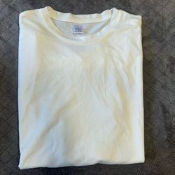Mens New Size Large Custom White Short Sleeve Tshirt.