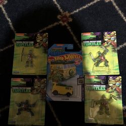 Turtles Figures And Party Wagon