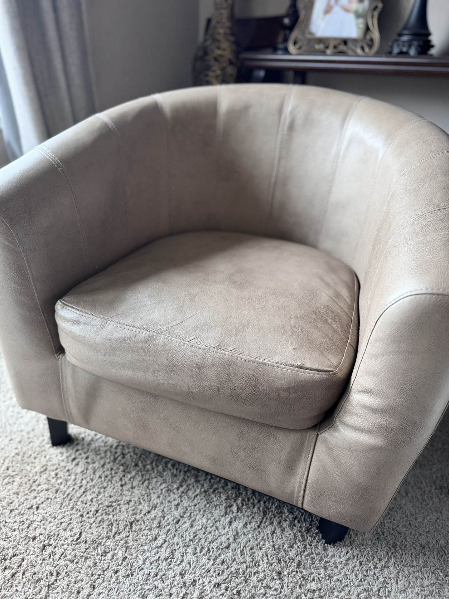 Faux Leather Chair Couch 