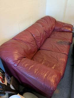 Free Red Leather Couch