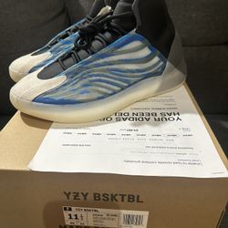 Adidas Yeezy QNTM BSKTBL Frozen Blue DS New With Box & Receipt