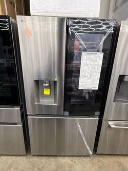 Brand new LG Standard-Depth InstaView 30.7-cu ft 36-in Wide French Door Refrigerator with Dual Ice Maker and...water dispenser