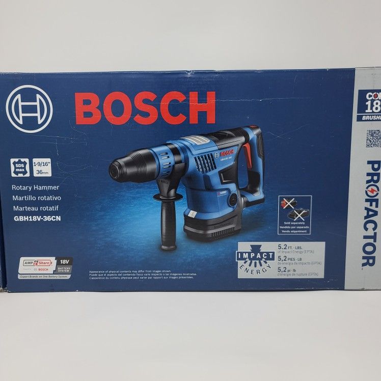 Bosch PROFACTOR 18V SDS-Max Rotary Hammer – GBH18V-36CN | NEW Sealed TOOL ONLY