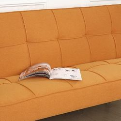 Futon Sofa Bed (Tangerine)