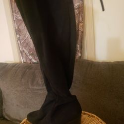 New Black Thigh High Boots Size 9