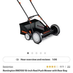 *** New - Never Used ***  18-inch Reel Push Mower with Rear Bag