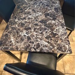 Marble top kitchen table