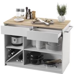 White Kitchen Island