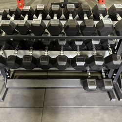 5-50lbs Dumbbells w/Rack 
