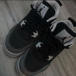 Air Jordan 4 Black and Gray Sneakers