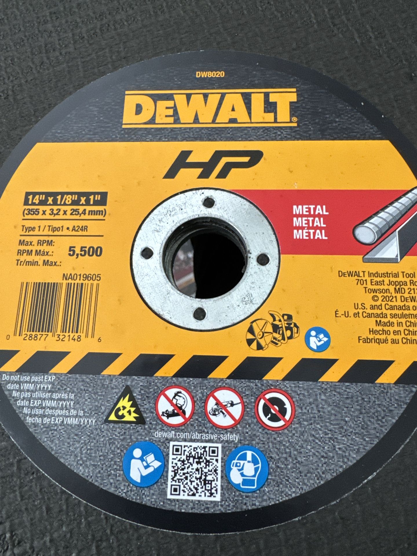 DeWalt Metal Cutting Wheel