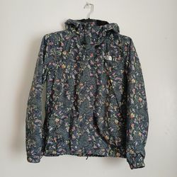 The North Face Women's DryVent Hiking Jacket Size S Floral Print Hooded Rain Lightweight