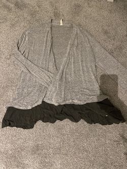 Woman’s Gray cardigan With Skirt 