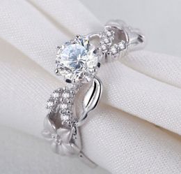 925 Sterling Silver Engagement Wedding Ring