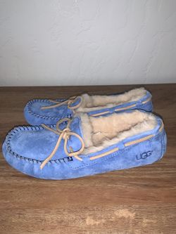 Blue ugg slippers womens sale