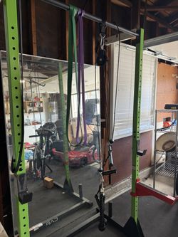 SQUAT RACK AND MIRROR $200 OBO