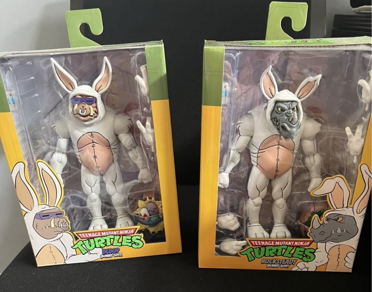 Neca Teenage Mutant Ninja Turtles Bunny Suit Bebop And Rocksteady Loot Crate New In Box