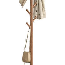 VASAGLE Solid Wood Coat Rack,